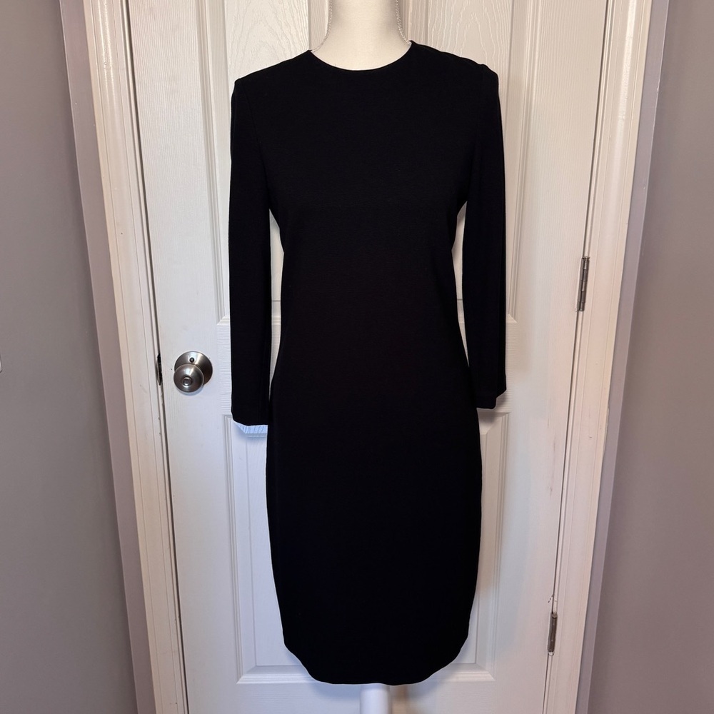Vince Long Sleeve Black Dress